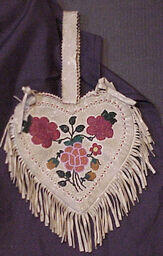 Heart shaped leather pouch (2 of 2--side 2)