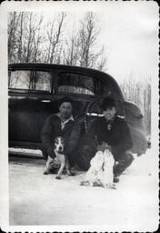 Tom Ross and Man After Winter Rabbit Hunt