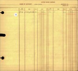 Copper Range Company Transfer Ledger 1929-1950, #028 Expenses G