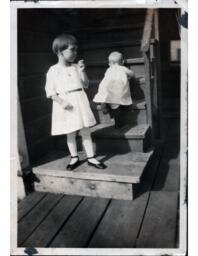 Hannah and Bobby Davidson on Stairs