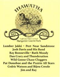 Hiawatha Music Festival Program, 2012