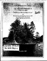 Au Train Hydroelectric Project Shoreline Management Plan (3 of 3)