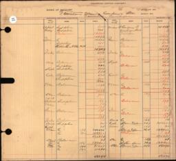 Copper Range Company Transfer Ledger 1907-1928, #100 Trimountain Mining Company's Store