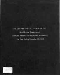 Cleveland-Cliffs Iron Company Mining Department Annual Report, 1943 (Part 1)