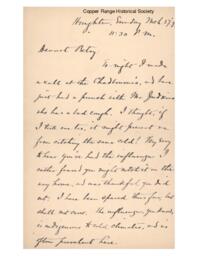 Lucius Lee Hubbard to Fannie Hubbard, 1892-03-27