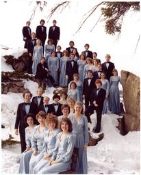 Choir Posed in Formal Clothes on Snowy Hill (Part of the NMU Historic Photographs Collection)