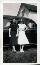 Dorotha (Davidson) Ross and Friend with Car