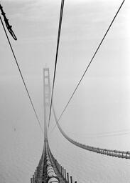 Catwalks to main cables on Mackinac Bridge (2 of 3)