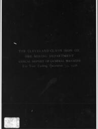 Cleveland-Cliffs Iron Company Mining Department Annual Report, 1936 (Part 1)