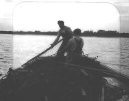 Pulling a Trap Net, Lake Superior near Marquette, Michigan