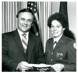 Kornegger Getting Award from James Appleberry (Part of the NMU Historic Photographs Collection)