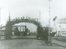 View of Iron Mountain's East B Street near the Chicago and Northwestern Railway tracks