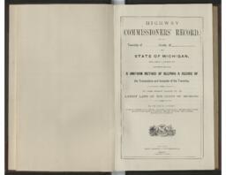 Thompson Township Highway Commissioners Record, 1882-1891