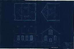 Elevation View and Floor Plan of Champion Mine Engine House E Hoisting Plant