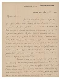 Lucius Lee Hubbard to Fannie Hubbard, 1893-12-17