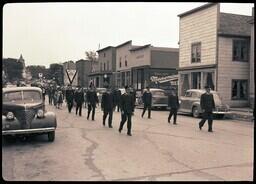 (050-008) Men in Uniforms March in Ontonagon Labor Day Parade