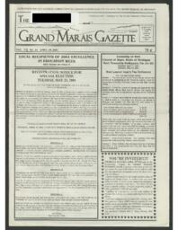 Grand Marais Gazette, 2001-04-19