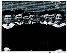 Group Portrait of Faculty in Academic Robes (Part of the NMU Historic Photographs Collection)