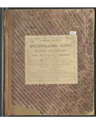 Ontonagon Lighthouse General Account of Supplies, 1883-1893