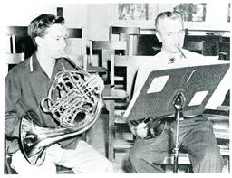 Two French Horn Players (Part of the NMU Historic Photographs Collection)